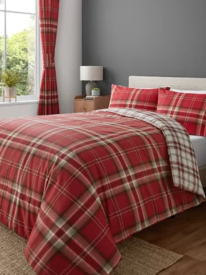 Catherine Lansfield Kelso Check Duvet Cover & Pillowcase Set