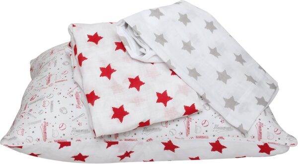 Bacati Baseball Muslin 4 Piece Toddler Bedding Set