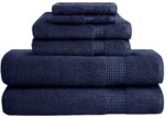 Bella 6 PC Towel Set – 2 Bath Towels, 2 Hand Towels, 2 Wash Cloths – 100% Combed Cotton 550 GSM, Ultra Soft, Absorbent, Popcorn Weave – Hotel Quality – Variety of Colors Any Color