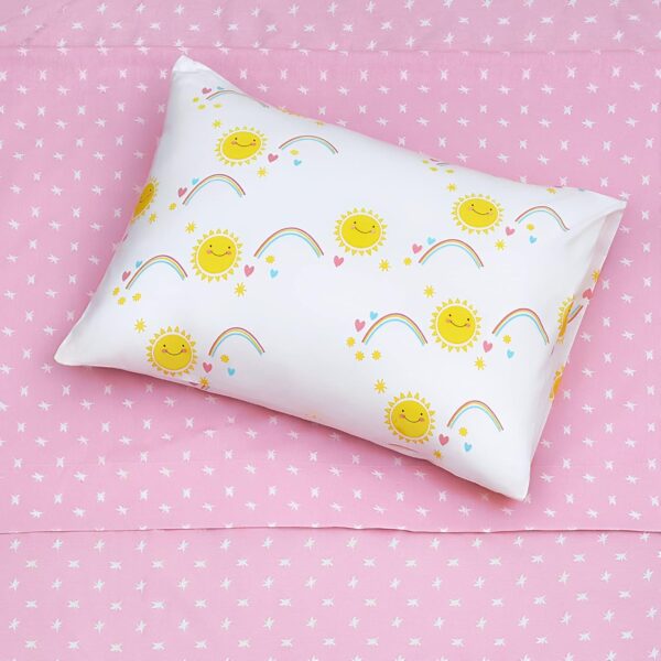 Rainbows and Sunshine Cotton 4 Piece Comforter Set, Multicolor, 57" x 42