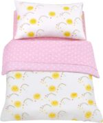 Rainbows and Sunshine Cotton 4 Piece Comforter Set, Multicolor, 57" x 42