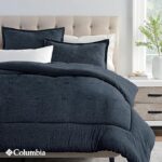 Columbia Cooling Soft Comfort 3 Piece Bedding Set | Value Bundle Includes 1 Comforter & 2 Standard Pillow Shams | Temperature Regulating | Omni-Wick, Moisture Wicking Technology | Full/Queen - Grey