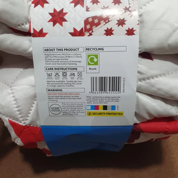 Soft Touch Pinsonic  Duvet Set" by George Home  King Size - With 2 Pillowcases