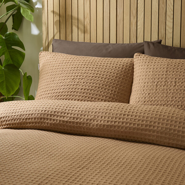 Waffle Duvet Cover - By Gul Ahmed Idea's  ''King Size'' Light brown or Beige color